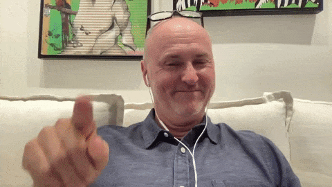 GIF showing Gay Hendricks and Chip Conley speaking during the recording of podcast episode #65