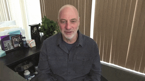 GIF showing Gay Hendricks and Bill Moses speaking during the recording of podcast episode #64