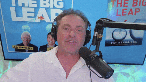 GIF showing Gay Hendricks and Mike Koenigs speaking during the recording of podcast episode #73